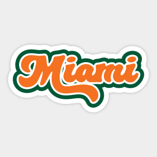 Retro Miami Script Sticker